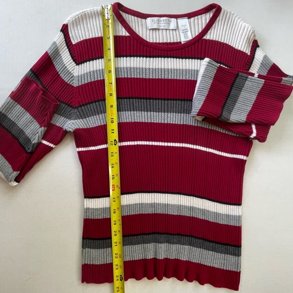 Elisabeth by Liz Claiborne Cotton Long Sleeve Pull Over Sweater - 1X Petite - Picture 10 of 11